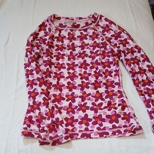 Tea Collection Girls' Long Sleeve Floral Rash Guard - Pink & Magenta